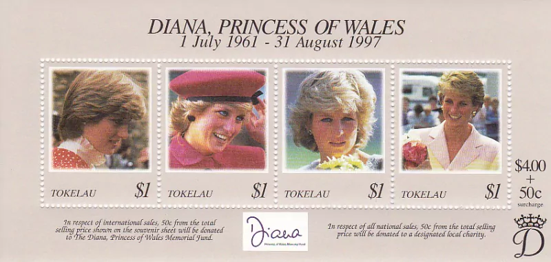Tokelau známky, Princezna Diana